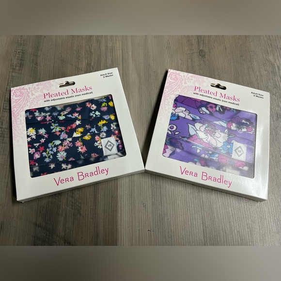✨Vera Bradley✨Scattered Wildflowers✨Enchanted Garden✨Womens Pleated Face Masks✨ - Picture 3 of 6